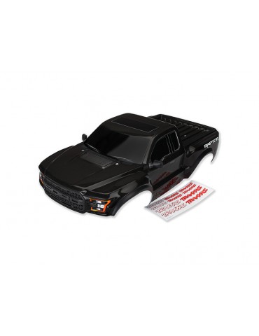 Traxxas Body, 2017 Ford Raptor, black (heavy duty)/ decals