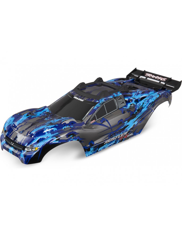 Traxxas Body, Rustler 4X4, silver/ window, grille, lights decal sheet