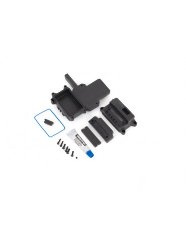 Traxxas Box, receiver (sealed) w/ ESC mount/ receiver cover/ access plug/ foam pads/ silicone grease