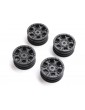 Axial Wheel 1.0" Ford Bronco Black (4): SCX24