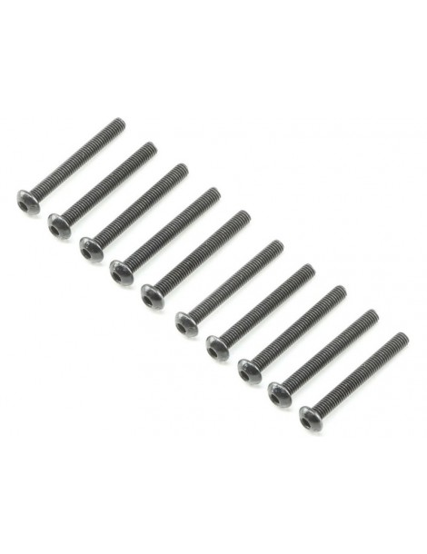 Losi Button Head Screws M3x25mm (10)