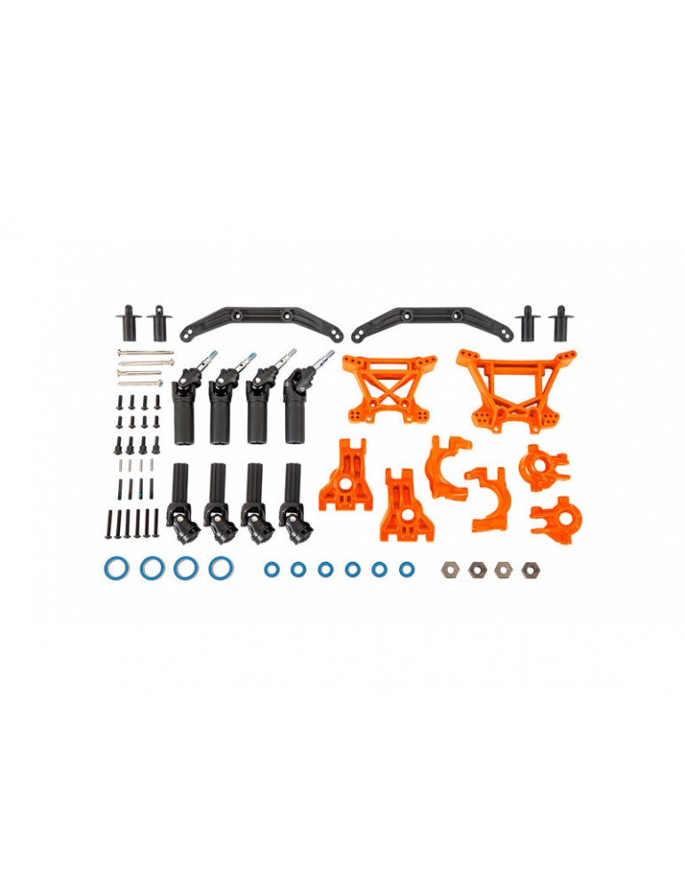 Traxxas Outer Driveline & Suspension Upgrade Kit, extreme heavy duty, orange