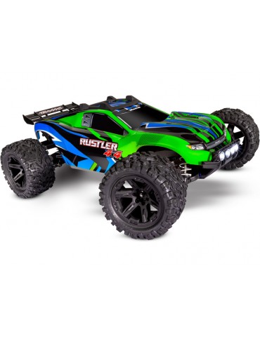 Traxxas Rustler 4WD 1:10 RTR green with LED lights