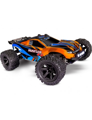 Traxxas Rustler 4WD 1:10 RTR orange with LED lights