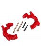 Traxxas Caster blocks, extreme heavy duty, red (left & right) (for use with 9080 upgrade kit)