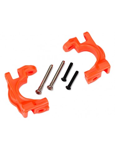 Traxxas Caster blocks, extreme heavy duty, orange (left & right) (for use with 9080 upgrade kit)