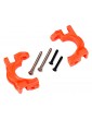 Traxxas Caster blocks, extreme heavy duty, orange (left & right) (for use with 9080 upgrade kit)