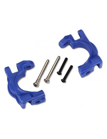 Traxxas Caster blocks, extreme heavy duty, blue (left & right) (for use with 9080 upgrade kit)