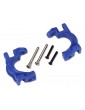 Traxxas Caster blocks, extreme heavy duty, blue (left & right) (for use with 9080 upgrade kit)