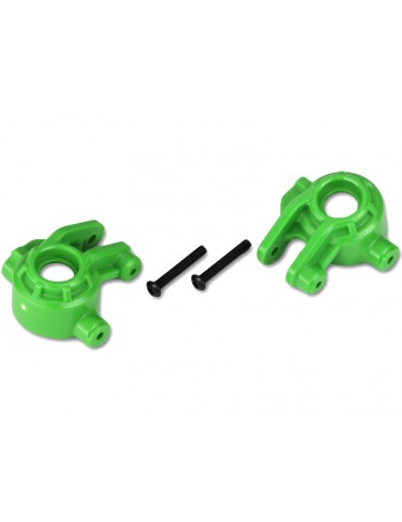 Traxxas Steering blocks, extreme heavy duty, green (left & right) (for use with 9080 upgrade kit)