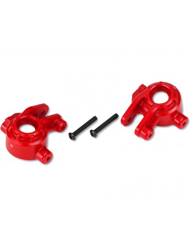 Traxxas Steering blocks, extreme heavy duty, red (left & right) (for use with 9080 upgrade kit)