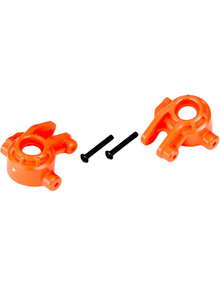Traxxas Steering blocks, extreme heavy duty, orange (left & right) (for use with 9080 upgrade kit)