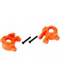 Traxxas Steering blocks, extreme heavy duty, orange (left & right) (for use with 9080 upgrade kit)