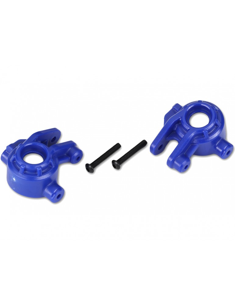 Traxxas Steering blocks, extreme heavy duty, blue (left & right) (for use with 9080 upgrade kit)