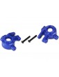Traxxas Steering blocks, extreme heavy duty, blue (left & right) (for use with 9080 upgrade kit)