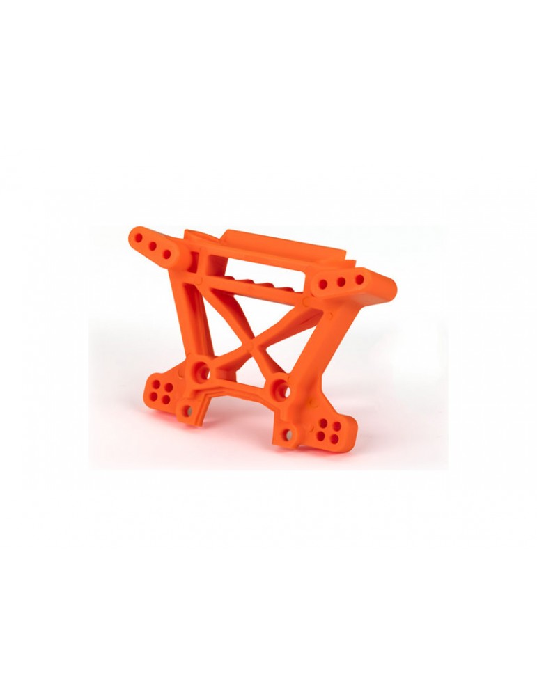 Traxxas Shock tower, front, extreme heavy duty, orange (for use with 9080 upgrade kit)