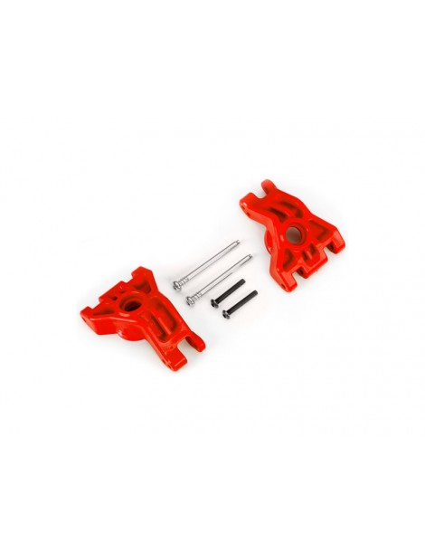 Traxxas Carriers, stub axle, rear, extreme heavy duty, red (left & right) (for use with 9080 upgrad