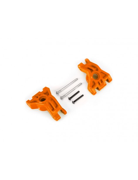 Traxxas Carriers, stub axle, rear, extreme heavy duty, orange (left & right) (for use with 9080 upg
