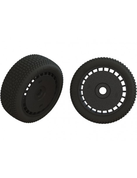 Arrma dBoots Exabyte Tire Set Glued Black (1 Pair)