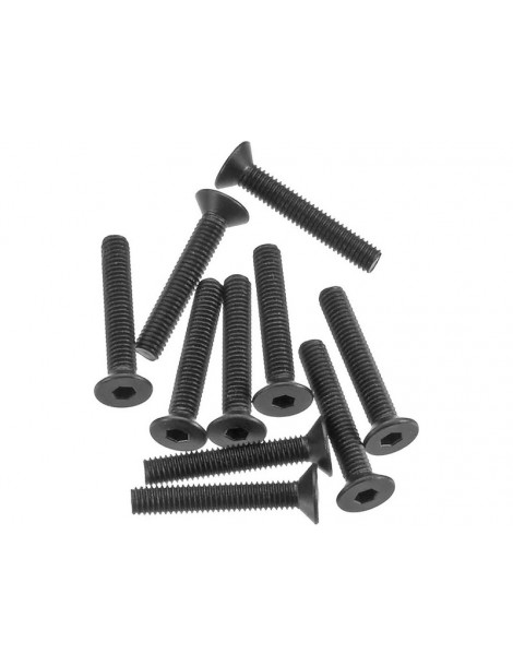 Axial Screw Hex Socket M3x18mm Flat Head (10)