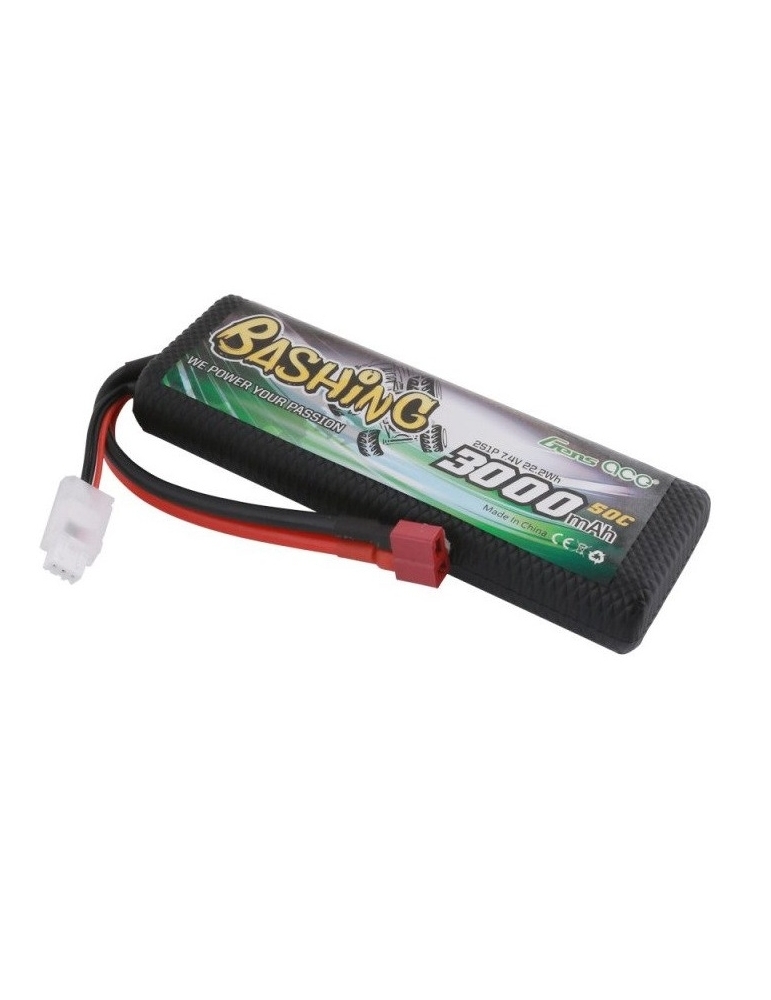 Gens Ace 3000mAh 7.4V 50C 2S1P T-plug Bashing akumuliatorius