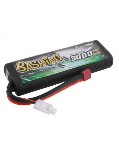 Gens Ace 3000mAh 7.4V 50C 2S1P T-plug Bashing akumuliatorius