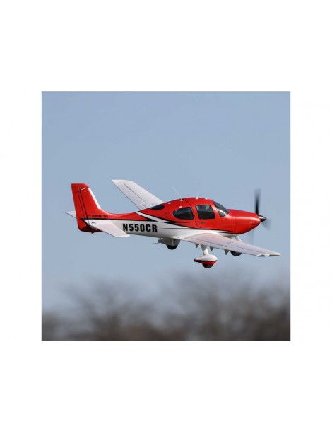 E-flite Cirrus SR22T 1.5m Red SAFE Select BNF Basic