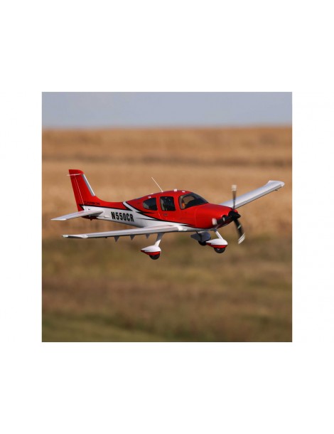 E-flite Cirrus SR22T 1.5m Red SAFE Select BNF Basic