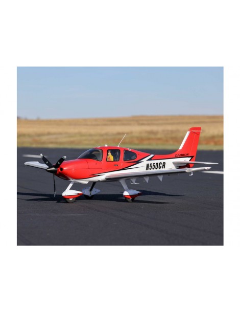 E-flite Cirrus SR22T 1.5m Red SAFE Select BNF Basic