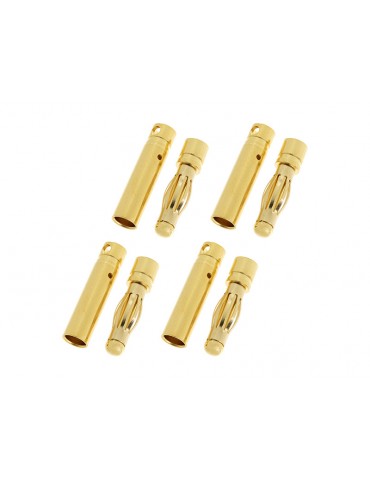 Connector Gold Plated 4.0mm Long (4 pairs)