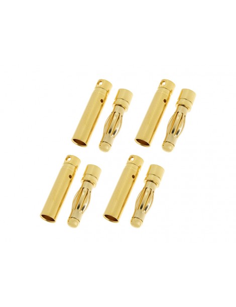 Connector Gold Plated 4.0mm Long (4 pairs)