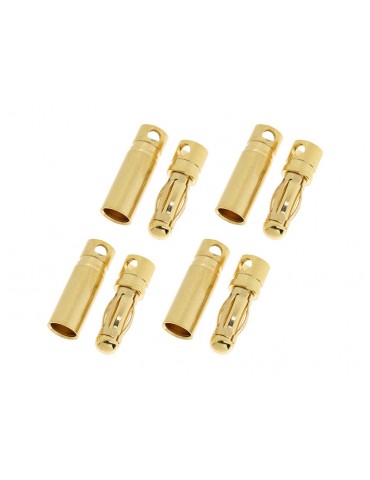 Connector Gold Plated 4.0mm Short (4 pairs)