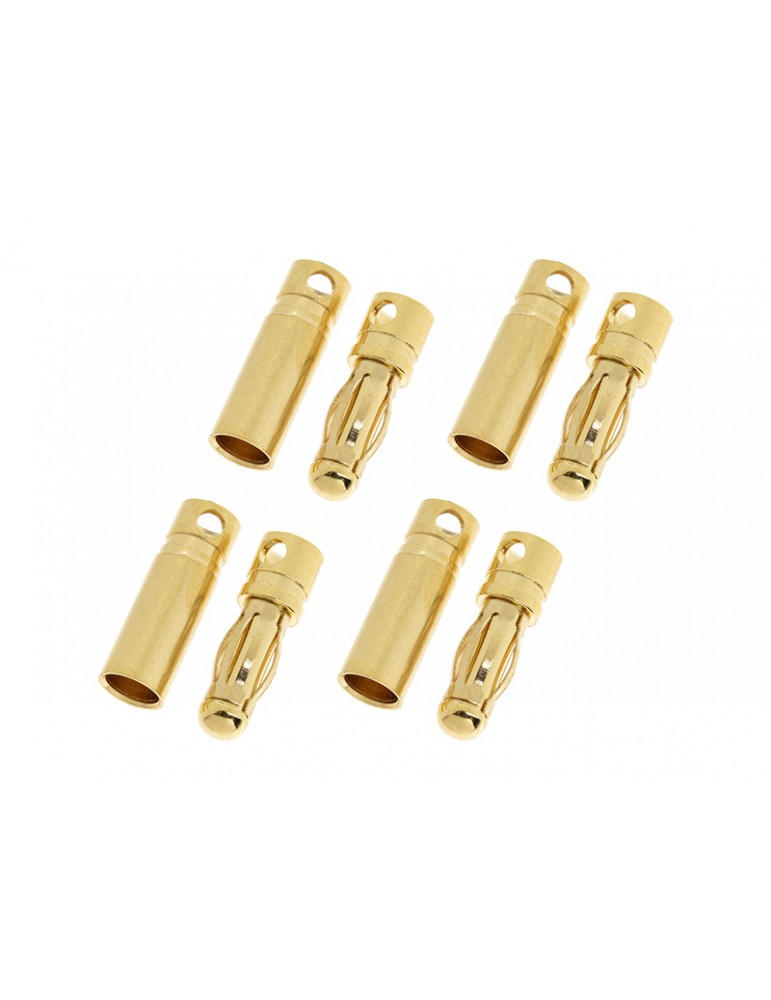 Connector Gold Plated 4.0mm Short (4 pairs)