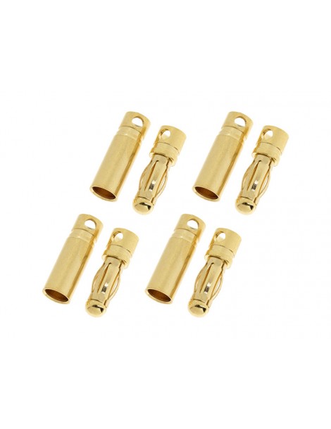 Connector Gold Plated 4.0mm Short (4 pairs)