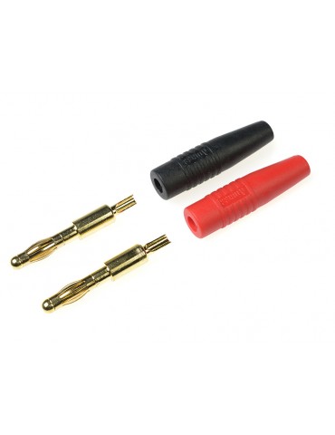 Banana Gold Plated 4.0mm Red + Black (1 set)