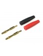 Banana Gold Plated 4.0mm Red + Black (1 set)
