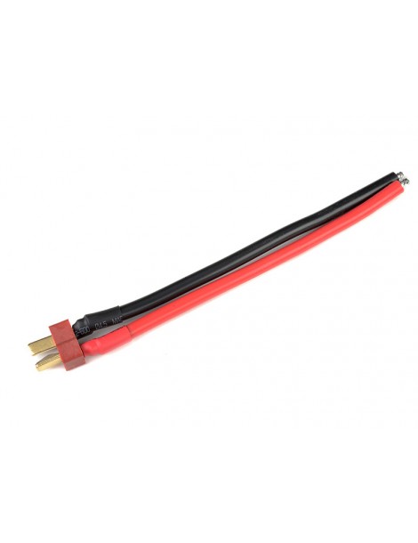 Connector Gold Plated Deans Male w/ wire 12AWG 10cm