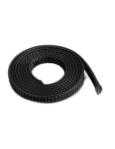 Laidų apsaugos įvorė, pinta 6 mm, juoda (1 m)