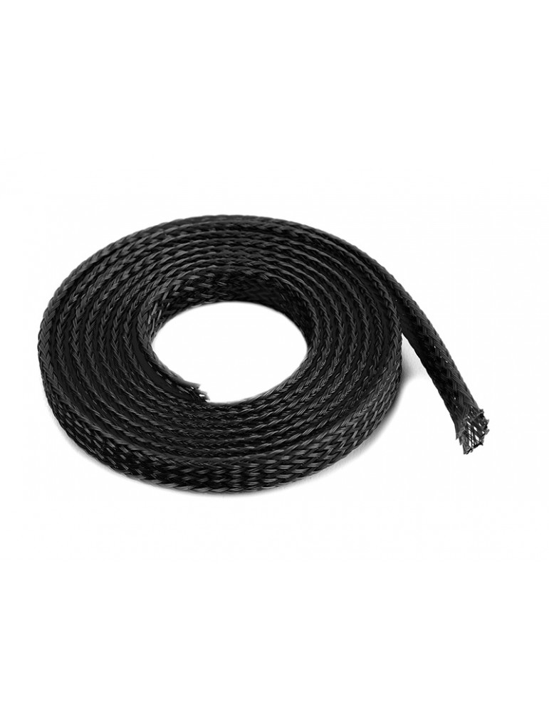 Laidų apsaugos įvorė, pinta 6 mm, juoda (1 m)
