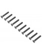 Losi Flat Head Screws, Steel, Black Oxide, M4x25mm (10)