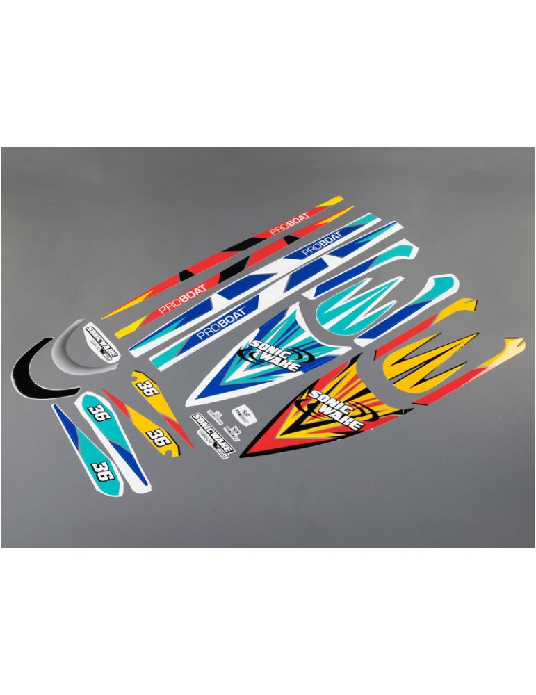 Proboat Decal Set T1/T2: Sonicwake 36 V2