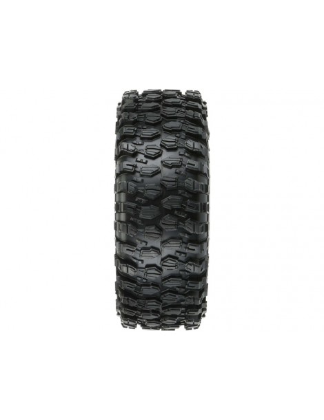 Pro-Line Wheels 1.9", Hyrax Predator Tires, Impulse H12 Black/Silver Wheels (2)