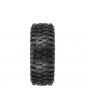 Pro-Line Wheels 1.9", Hyrax Predator Tires, Impulse H12 Black/Silver Wheels (2)