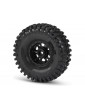 Pro-Line Wheels 1.9", Hyrax Predator Tires, Impulse H12 Black/Silver Wheels (2)