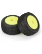 Pro-Line Wheels 1/18, Hole Shot Mini-T Tires, H8 Yellow Wheels (2)(Losi Mini-T)