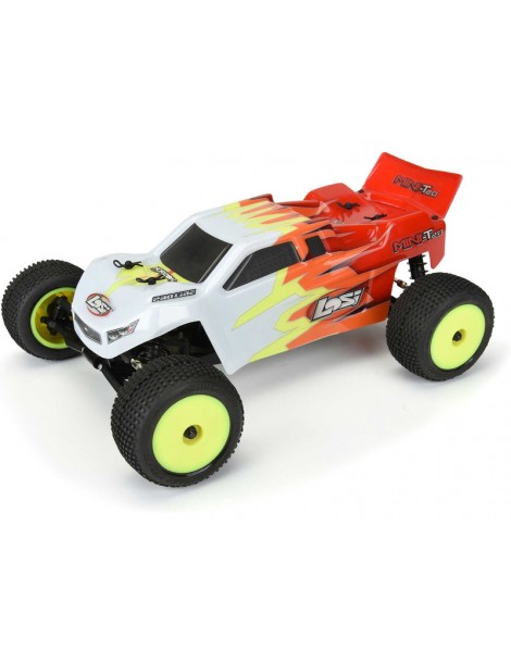 Pro-Line Wheels 1/18, Hole Shot Mini-T Tires, H8 Yellow Wheels (2)(Losi Mini-T)