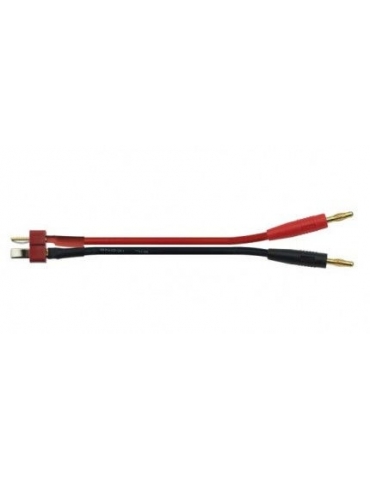 Banana 4mm - T-dean male with 16AWG 15cm cable adapter