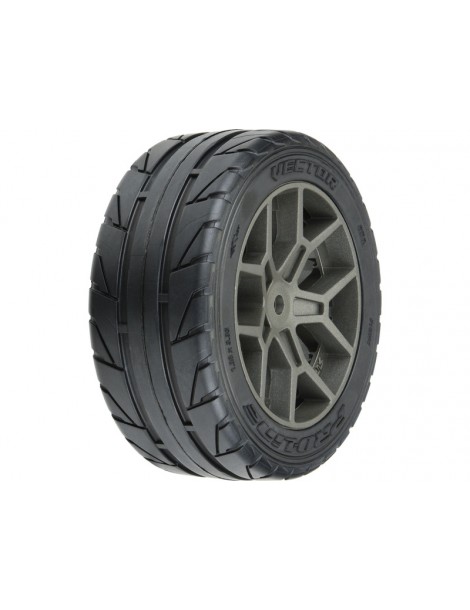 Pro-Line Wheels 2.4", Vector S3 35/85 Belted tires, Gray H14 Wheels (2)