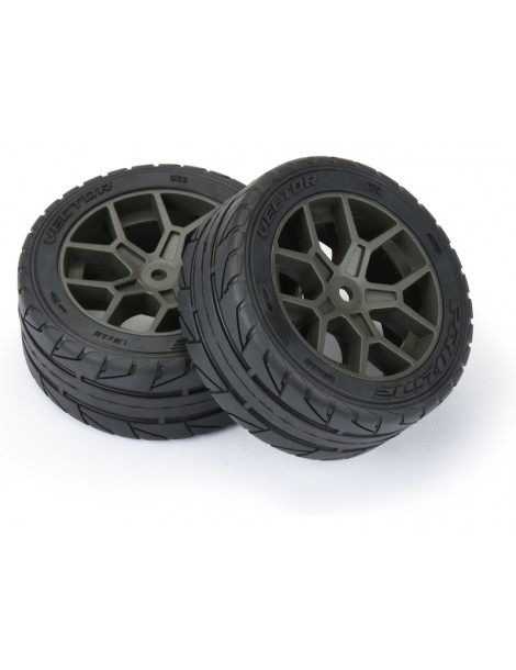 Pro-Line Wheels 2.4", Vector S3 35/85 Belted tires, Gray H14 Wheels (2)