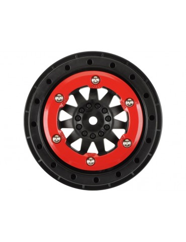 Pro-Line Wheels 2.2/3.0" ProTrac F-11 H12 SC Red/Black (2)